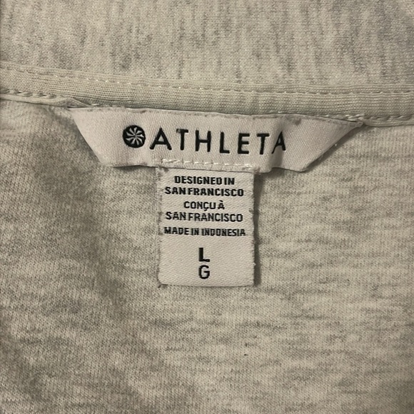 Athleta Gray Cross Front w/ Tie Sweatshirt Size Large - Picture 4 of 6